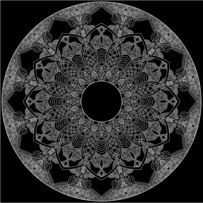 Mehndi Henna Drawing Circular Mandala pattern for tattoo, decoration premium product poster or painting. Decorative ornament in ethnic oriental style. Outline doodle hand draw illustration.