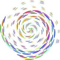 gradient swirling spiral of various colored dots, speed concept vector