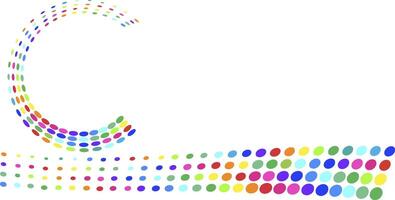 gradient swirling spiral of various colored dots, speed concept vector