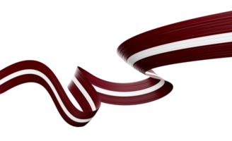 3d Flag Of Latvia 3d Wavy Shiny Latvia Ribbon Flag 3d Illustration png