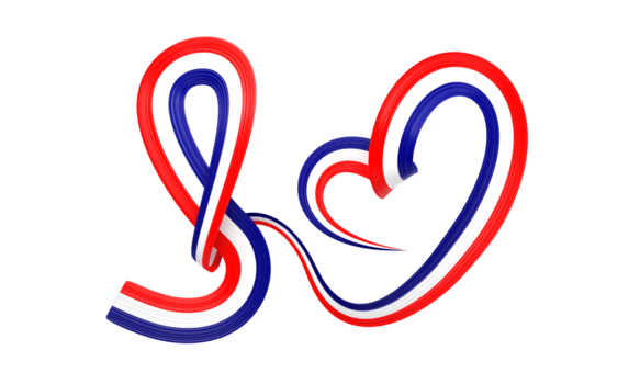 3d bandera de Croacia corazón forma brillante ondulado conciencia cinta bandera 3d ilustración png