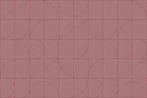 Art deco linear seamless pattern drawing in linear style on coral background vector