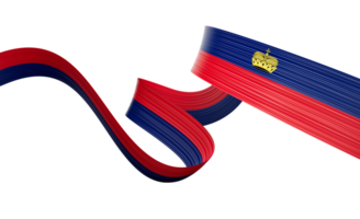 3d Flag Of Liechtenstein 3d Wavy Shiny Liechtenstein Ribbon Flag 3d Illustration png