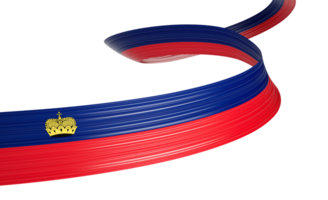 3d Flag Of Liechtenstein 3d Wavy Shiny Liechtenstein Ribbon Flag 3d Illustration png