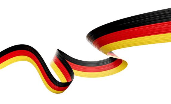 3d bandera de Alemania 3d ondulado brillante Alemania cinta bandera 3d ilustración png