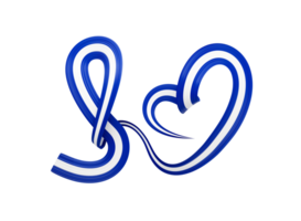 3d Flag Of El Salvador Heart Shape Shiny Wavy Awareness Ribbon Flag 3d Illustration png