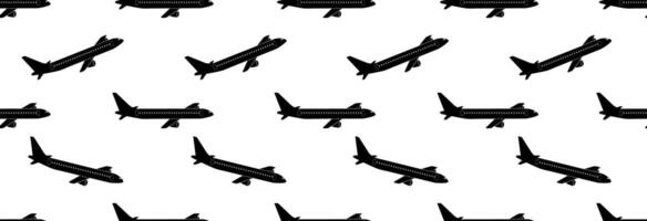 Airplanes seamless pattern. vector