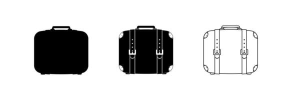 Retro suitcase icon. vector