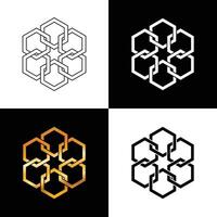 Modern abstract logo design in various styles vector
