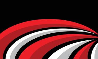 Abstract background of curved wavy red and white stripe suitable for car wrapping decal vector