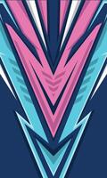 Racing style geometric abstract background. Sublimation printing jersey fabric template vector