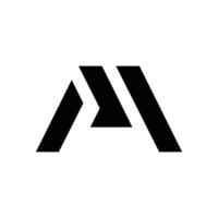 Letter Pm modern tech unique shape logo idea vector