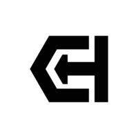 Letter Ch or Hc initial modern unique logo idea vector