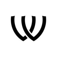 Letter Vw or Wv modern unique shape logo design vector