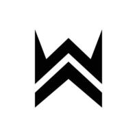 Letter Aw or Wa modern initial unique logo vector