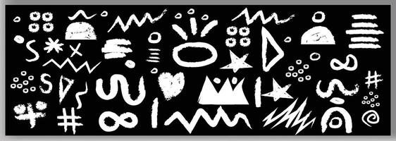 Abstract doodle brush shape geometric paint. Grunge graphic modern abstract collage element . vector