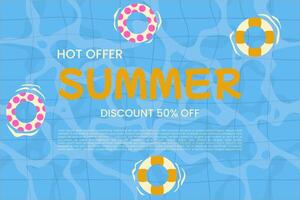 summer pool background vector