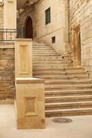 Empty street in old city of Baku, Azerbaijan photo