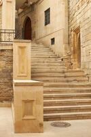Empty street in old city of Baku, Azerbaijan photo