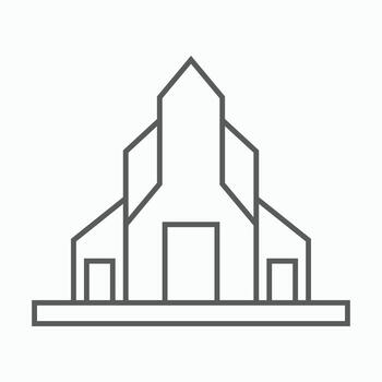 building icon, structure illustration vector