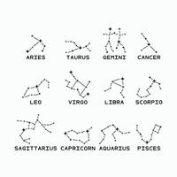 zodiac icon, universe, macrocosm illustration vector
