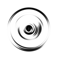Black and white radial abstract background overlay. Circle effect. Graphic illustration with transparent background. png
