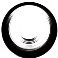 Black and white radial abstract background overlay. Circle effect. Graphic illustration with transparent background. png