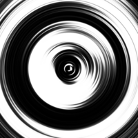 Black and white radial abstract background overlay. Circle effect. Graphic illustration with transparent background. png