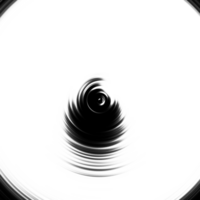 Black and white radial abstract background overlay. Circle effect. Graphic illustration with transparent background. png