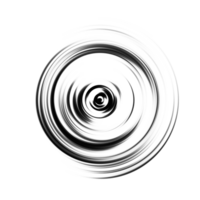 Black and white radial abstract background overlay. Circle effect. Graphic illustration with transparent background. png