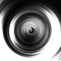 Black and white radial abstract background overlay. Circle effect. Graphic illustration with transparent background. png