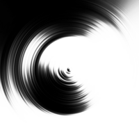 Black and white radial abstract background overlay. Circle effect. Graphic illustration with transparent background. png