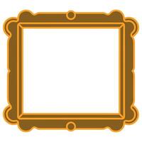 Simple vintage decorative rectangle frame border line illustration with golden color vector