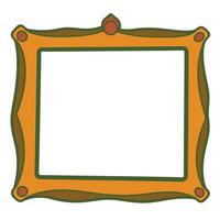Simple vintage decorative rectangle frame border line illustration with golden color vector