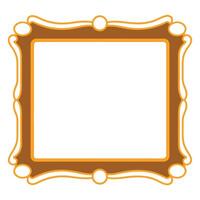 Simple vintage decorative rectangle frame border line illustration with golden color vector