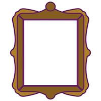 Simple vintage decorative rectangle frame border line illustration with golden color vector