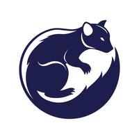 Ferret in Circle vector