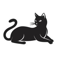 Curious Cat Print vector