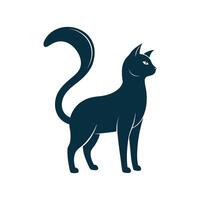 Side View Cat Print vector