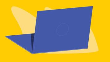 Laptop screen personal computer flat design illustration vector