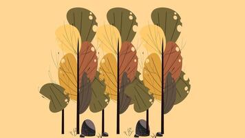 Nature trees background illustration vector