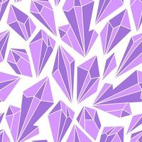 Seamless pattern with crystals. Beautiful flat illustration. vector