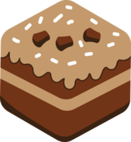 Piece of cake with chocolate png
