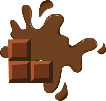 stänk och virvla choklad flytande png