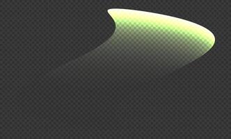 Light effect. Glare. Yellow green glash. Glitter shining star, glowing spark. Light beam, ray. vector