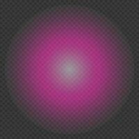 Purple flash. Glitter shining star, glowing spark. Round lighting effect. Light beam. Lens flares. vector