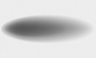 Realistic shadow with soft edges. shadow effect. Transparent oval shadow. vector