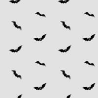 Monochrome halloween pattern with bat. Halloween background, seamless pattern. vector