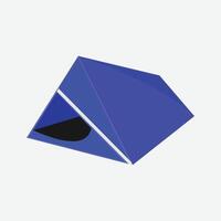 Tent icon. Illustration of a blue tent on a white background. illustration of a blue camping tent design for camping vector