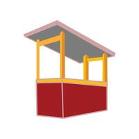 Food stall icon in isometric 3d style on a white background. illustration of a red food stall Business and enterprise themed illustration element design vector
